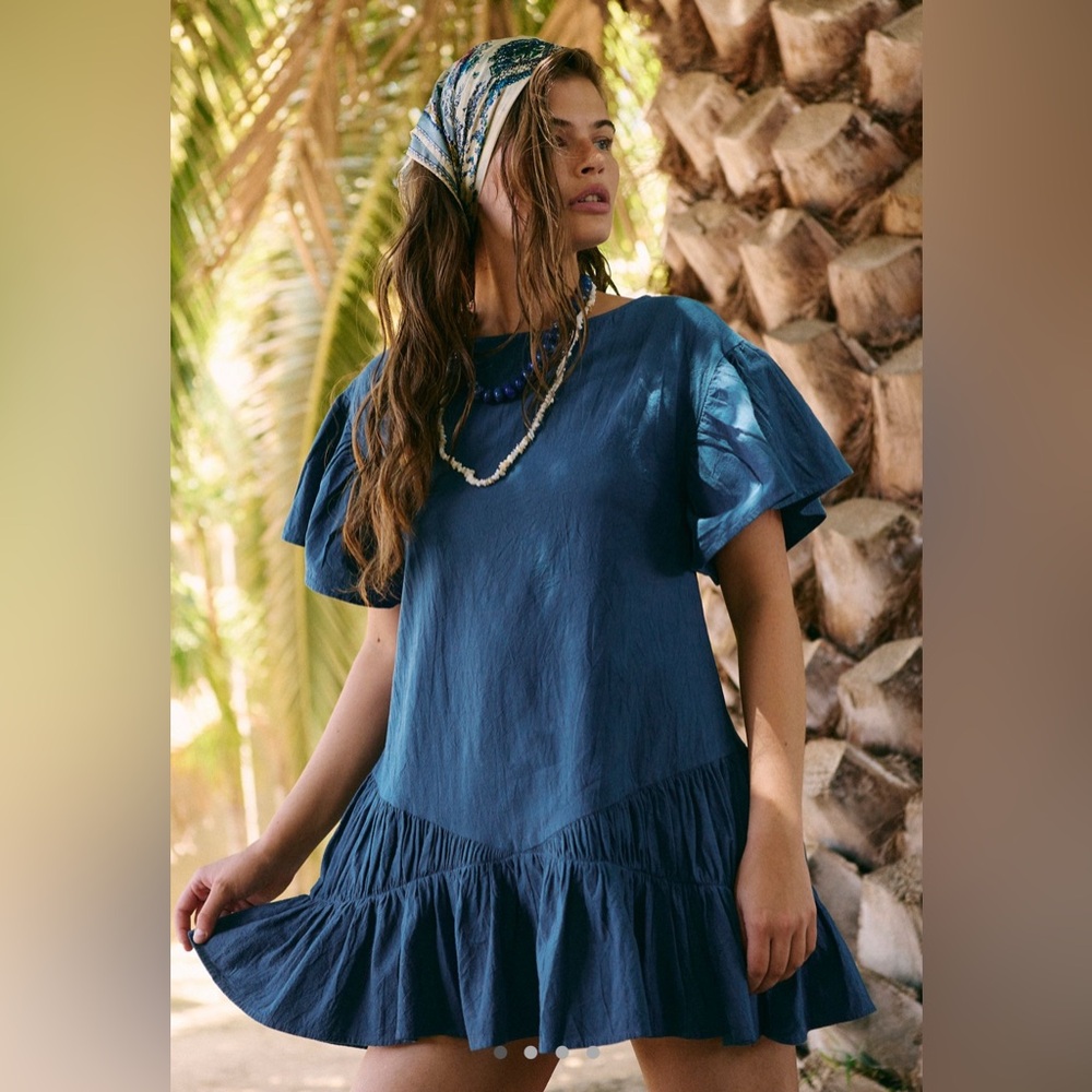 Free People Blue Mini Dress